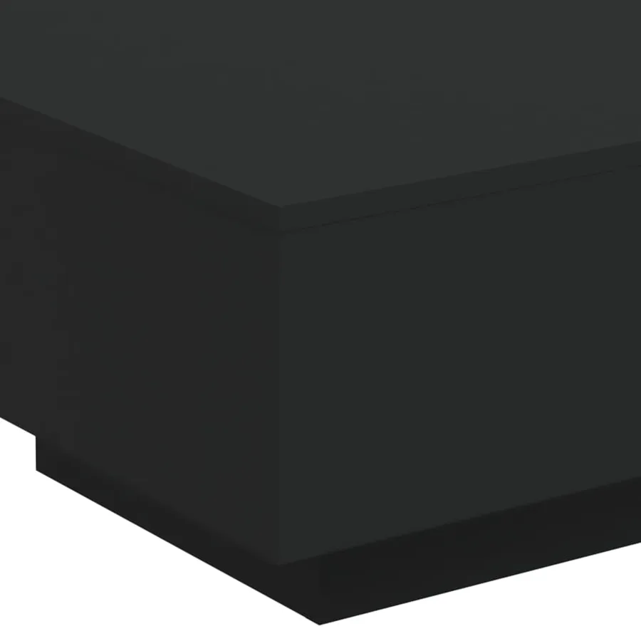 Table basse avec lumières LED noir 55x55x31 cm - 10