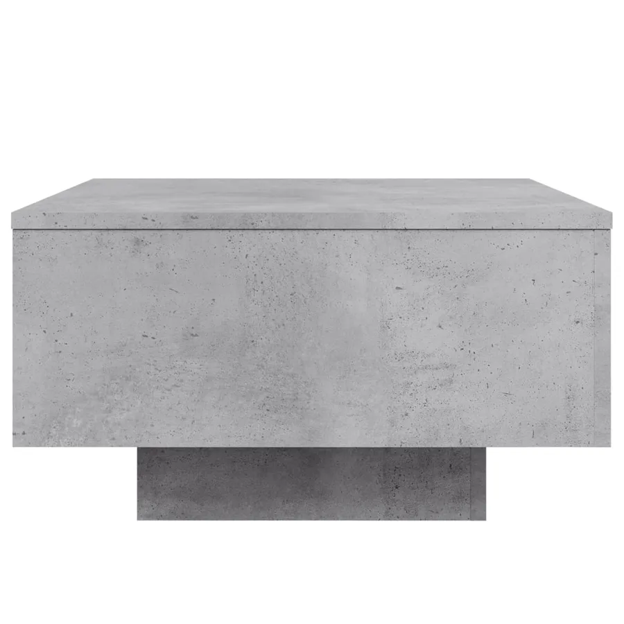 Table basse avec lumières LED gris béton 55x55x31 cm - 7