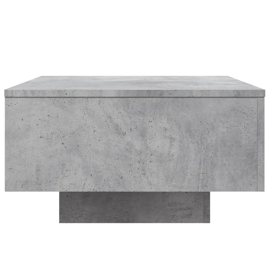 Table basse avec lumières LED gris béton 55x55x31 cm - 8