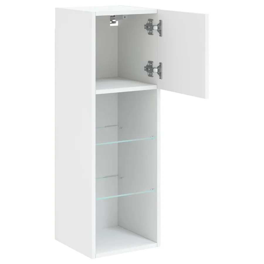 Meuble TV avec lumières LED blanc 30,5x30x90 cm - 8