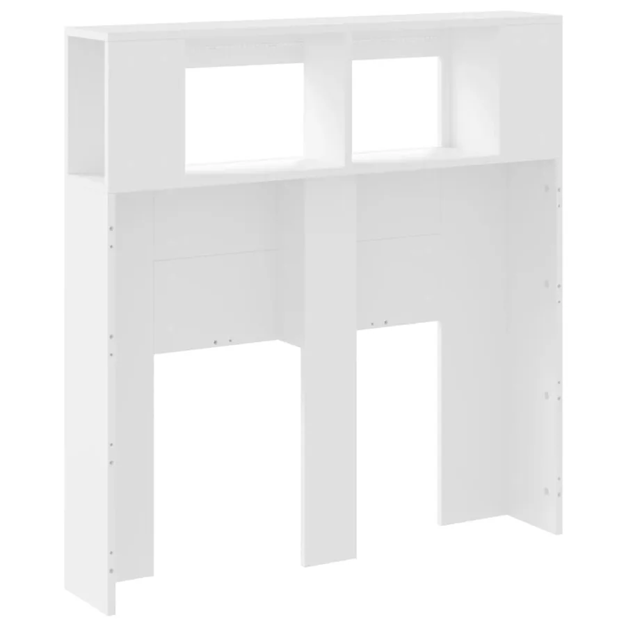 Tête de lit à LED blanc 100x18,5x103,5 cm bois d'ingénierie - 6