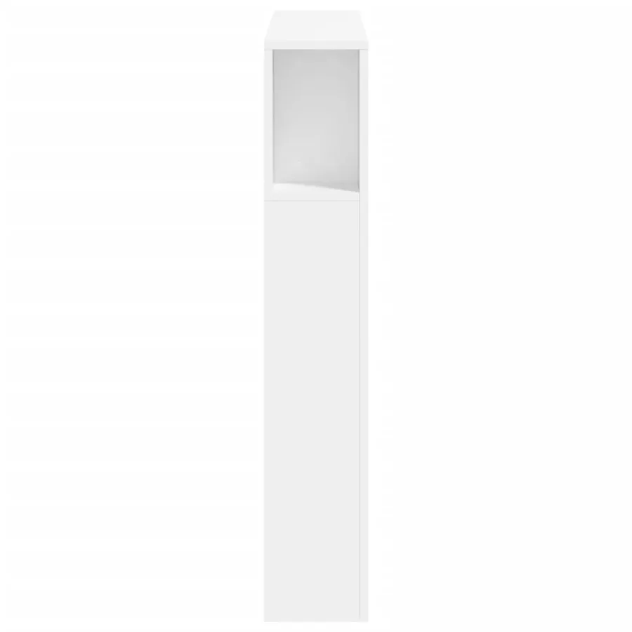 Tête de lit à LED blanc 100x18,5x103,5 cm bois d'ingénierie - 7