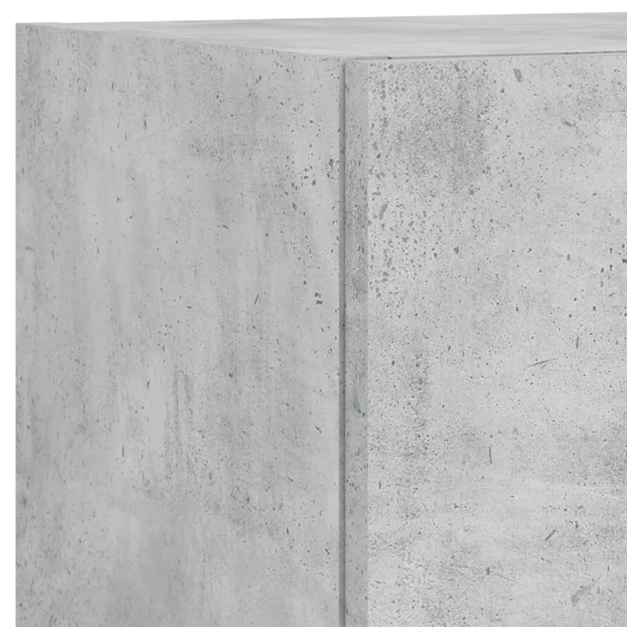 Unités murales TV avec LED 6 pcs gris béton bois d'ingénierie - 13
