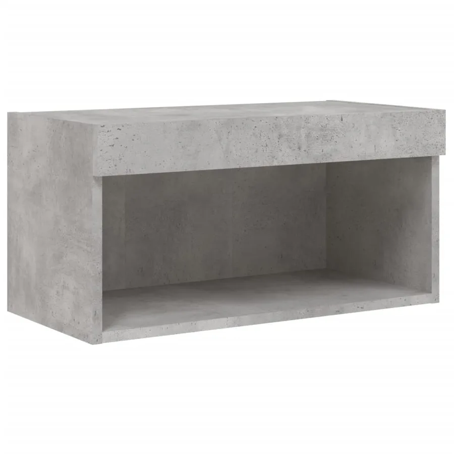 Unités murales TV avec LED 6 pcs gris béton bois d'ingénierie - 9