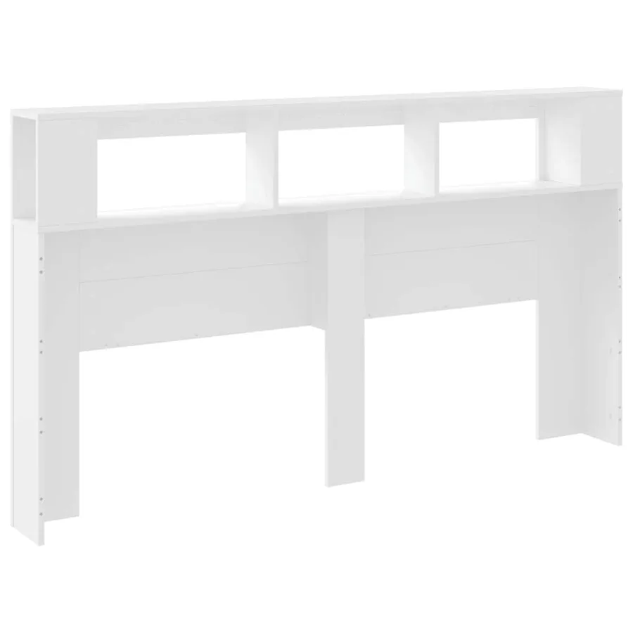 Tête de lit à LED blanc 180x18,5x103,5 cm bois d'ingénierie - 6