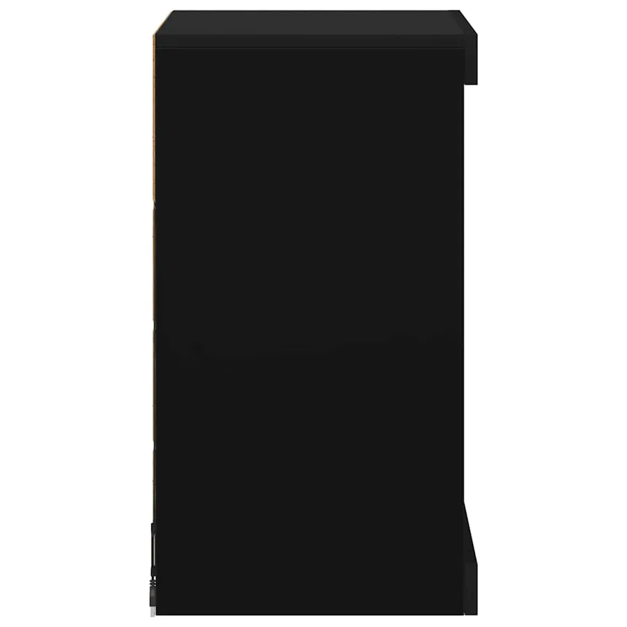 Buffet avec lumières LED noir 41x37x67 cm - 7