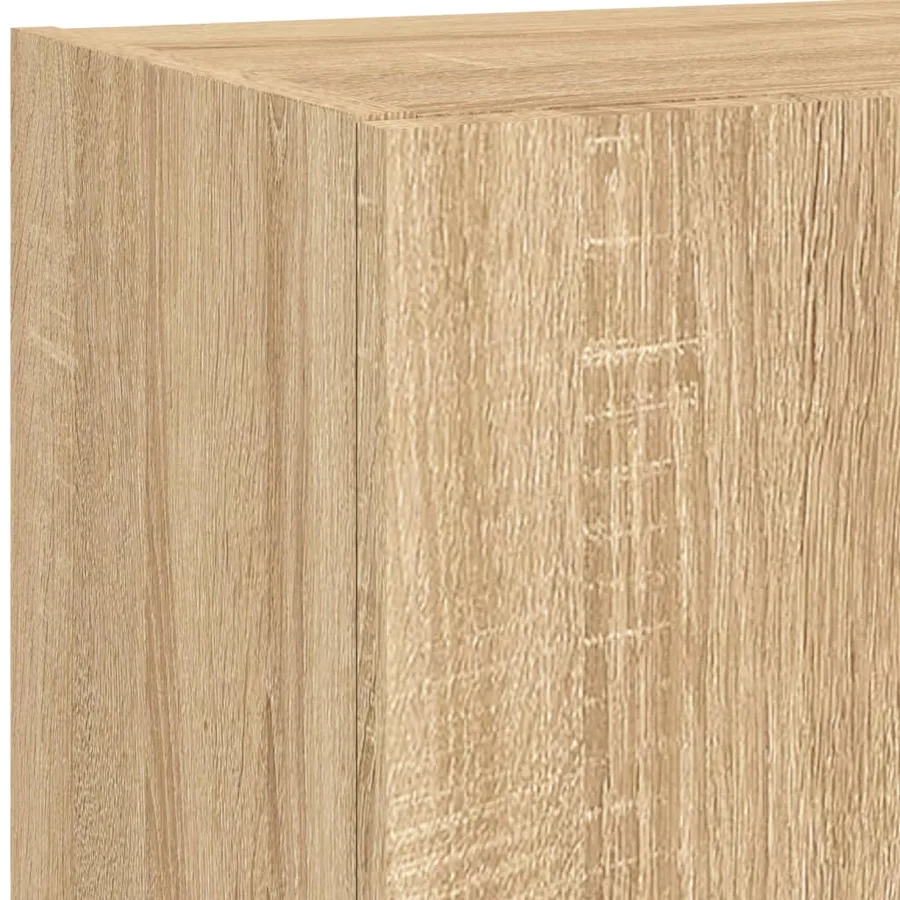 Unités murales TV avec LED 5 pcs chêne sonoma bois d'ingénierie - 11