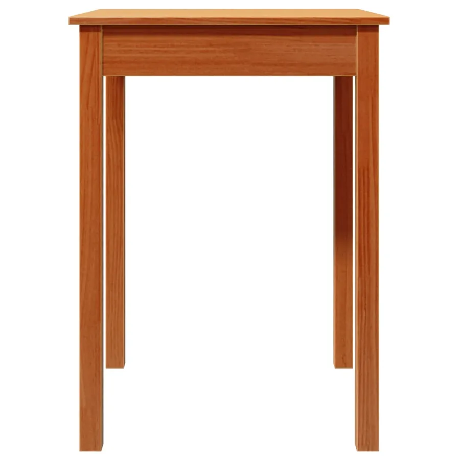 Table à manger cire marron 55x55x75 cm bois massif de pin - 5