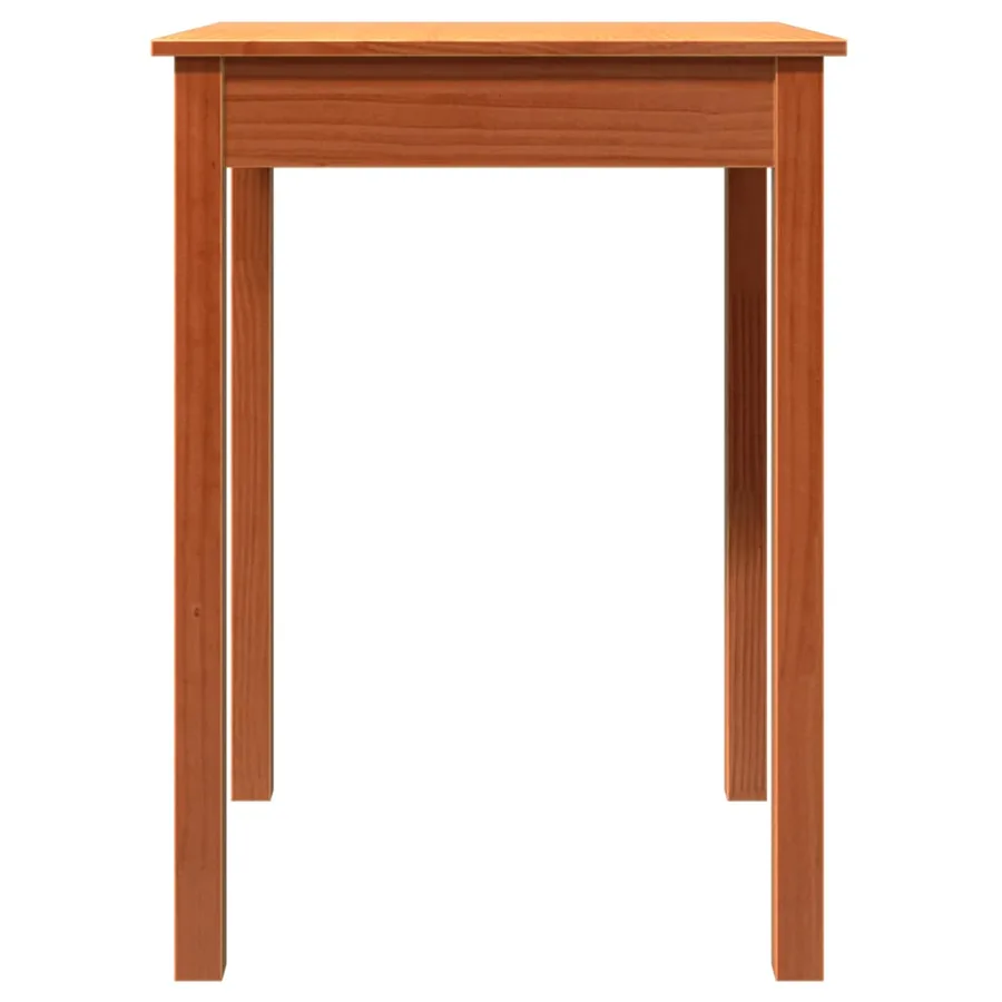 Table à manger cire marron 55x55x75 cm bois massif de pin - 6