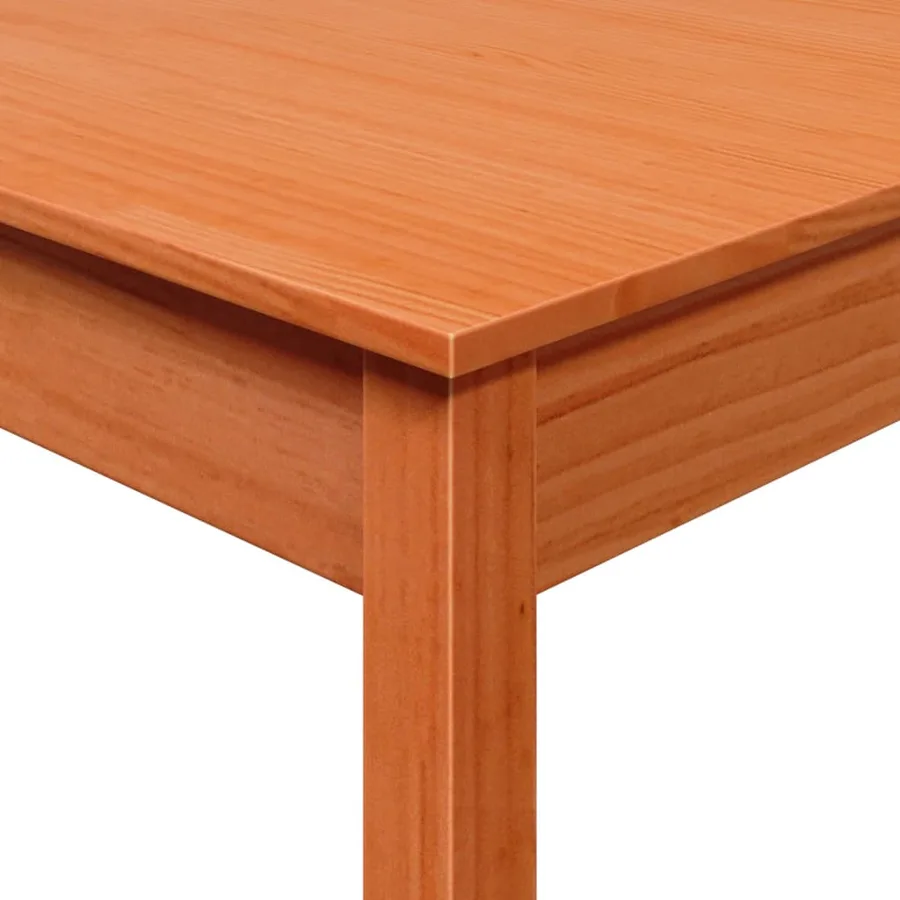 Table à manger cire marron 55x55x75 cm bois massif de pin - 8