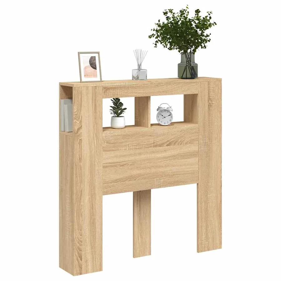Tête de lit à LED chêne sonoma 100x18,5x103,5cm bois ingénierie - 12