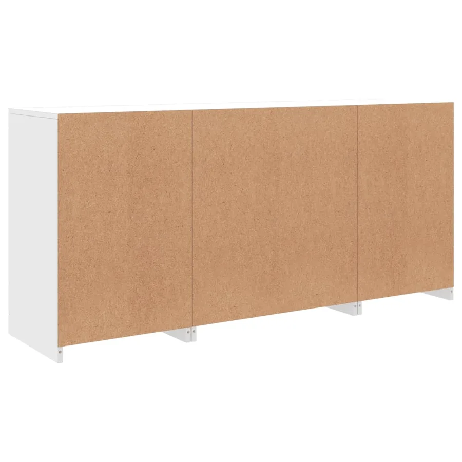 Buffet avec lumières LED blanc 142,5x37x67 cm - 8