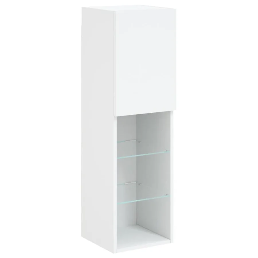 Ensemble de meubles TV muraux 7 pcs avec lumières LED blanc - 10