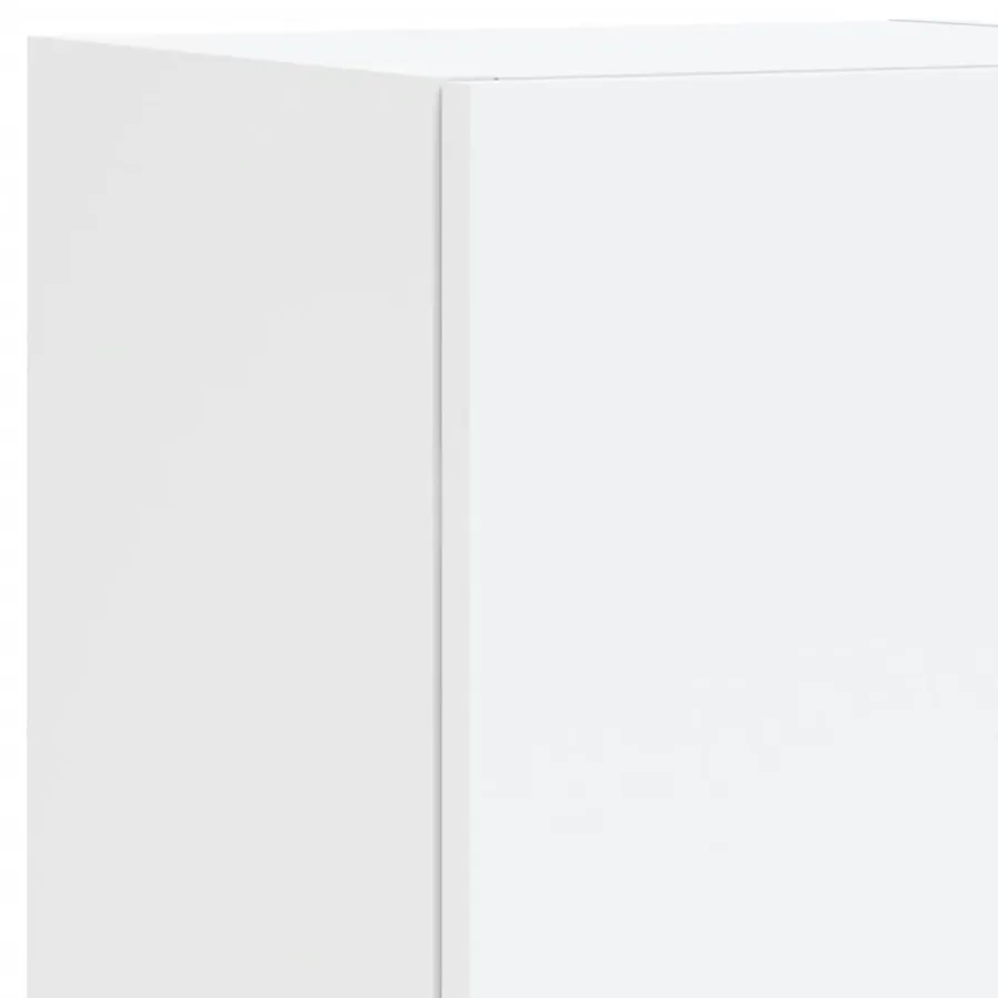 Ensemble de meubles TV muraux 7 pcs avec lumières LED blanc - 11