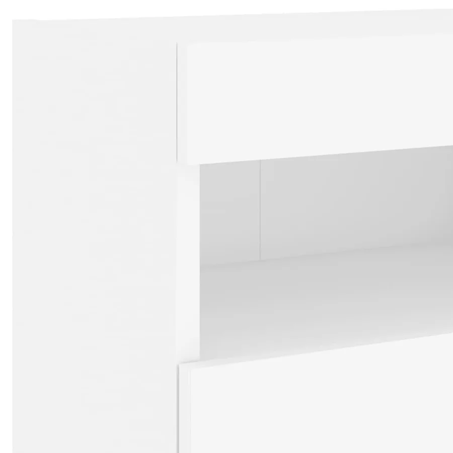 Ensemble de meubles TV muraux 7 pcs avec lumières LED blanc - 13