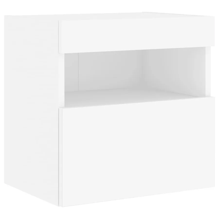 Ensemble de meubles TV muraux 7 pcs avec lumières LED blanc - 9