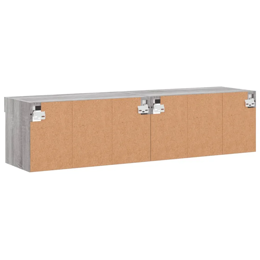 Meubles TV avec lumières LED 2 pcs sonoma gris 60x30x30 cm - 10