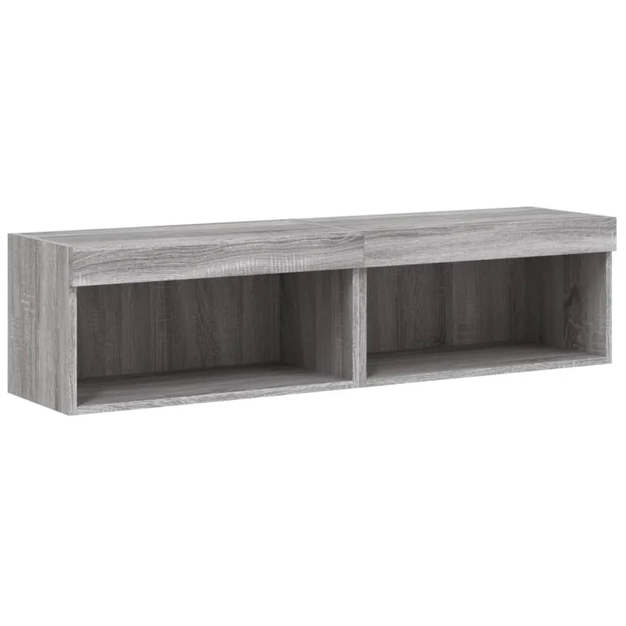 Meubles TV avec lumières LED 2 pcs sonoma gris 60x30x30 cm - 7
