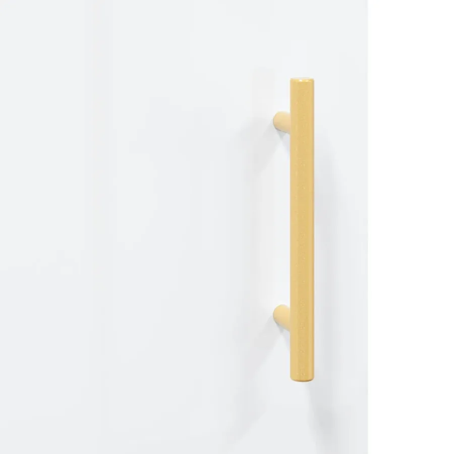 Buffet Blanc brillant 69,5x34x90 cm Bois d'ingénierie - 9