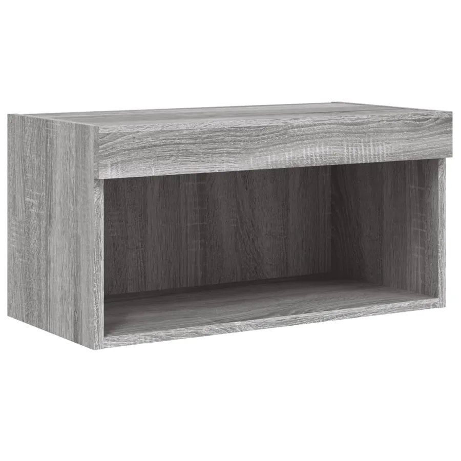 Unités murales TV avec LED 8 pcs gris sonoma bois d'ingénierie - 7
