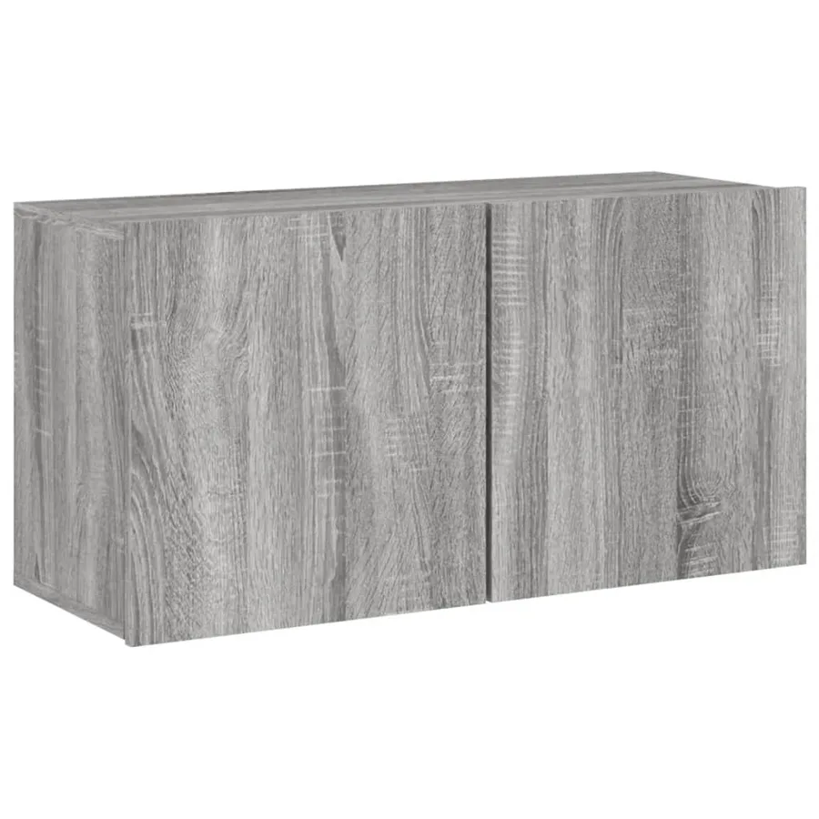 Unités murales TV 5 pcs sonoma gris bois d'ingénierie - 7