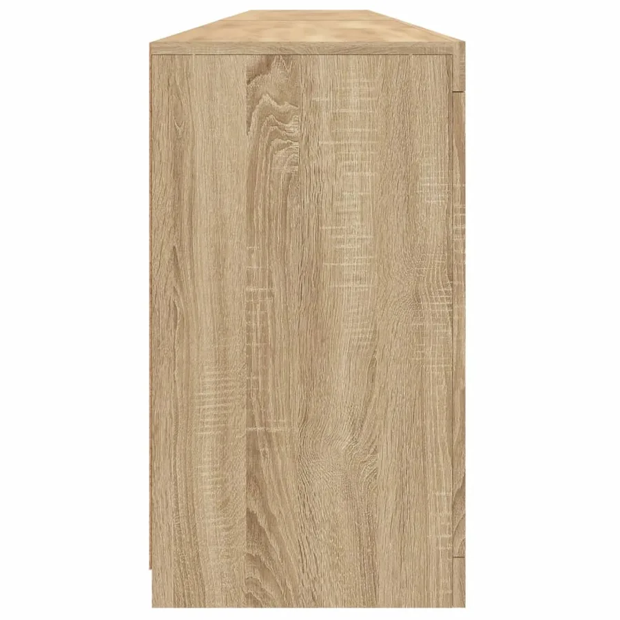 Buffet avec lumières LED chêne sonoma 283x37x67 cm - 8