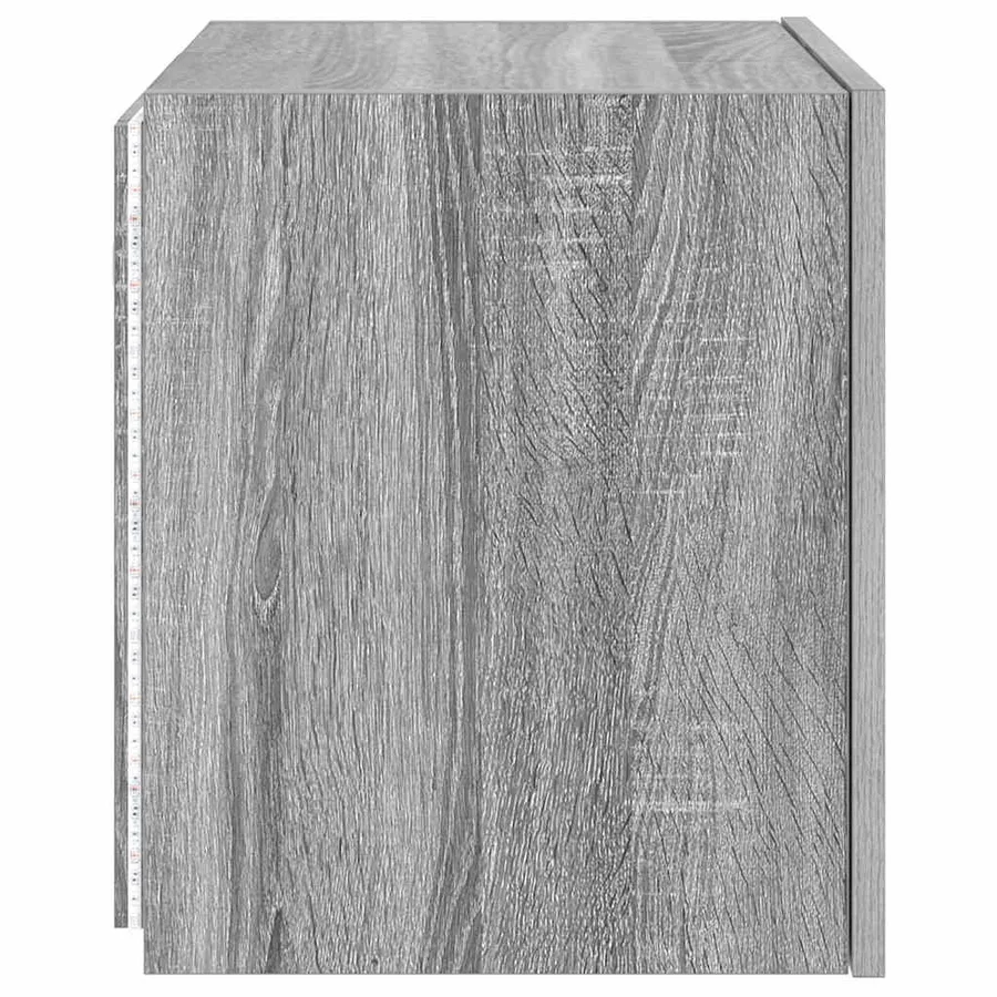 Meuble TV mural avec lumières LED sonoma gris 40,5x35x40 cm - 10
