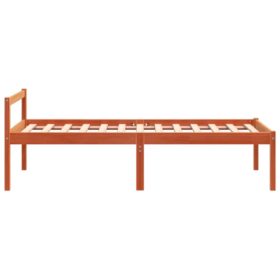 Lit pour personne âgée sans matelas 90x190 cm bois pin massif - 5