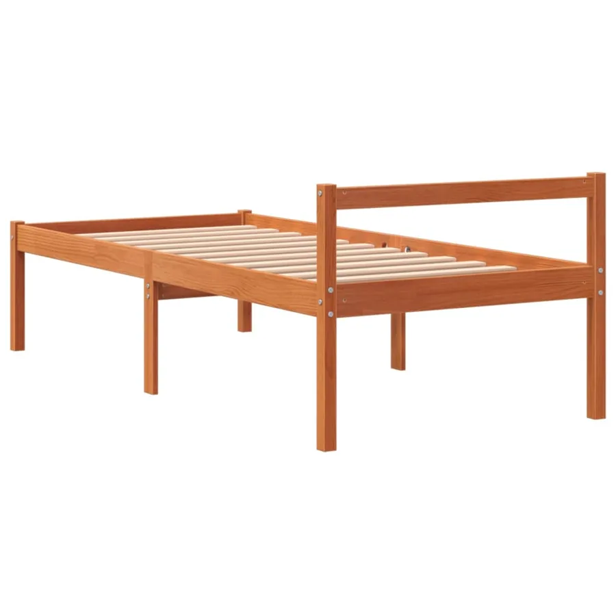 Lit pour personne âgée sans matelas 90x190 cm bois pin massif - 6