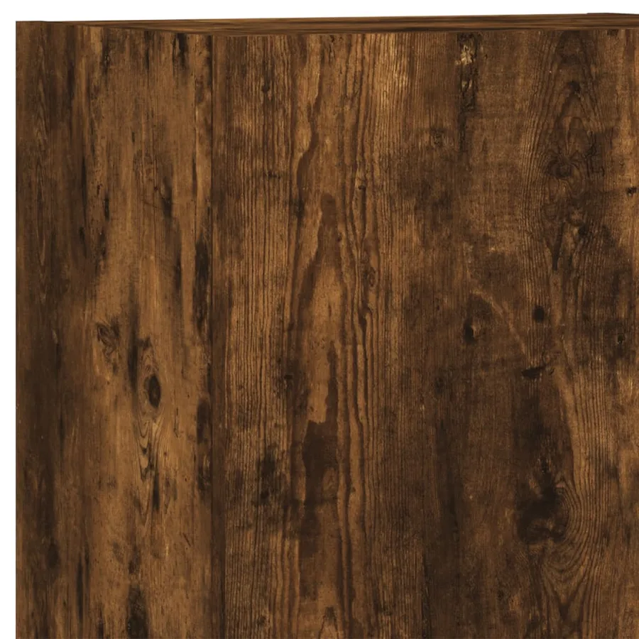Unités murales TV 4 pcs chêne fumé bois d'ingénierie - 10