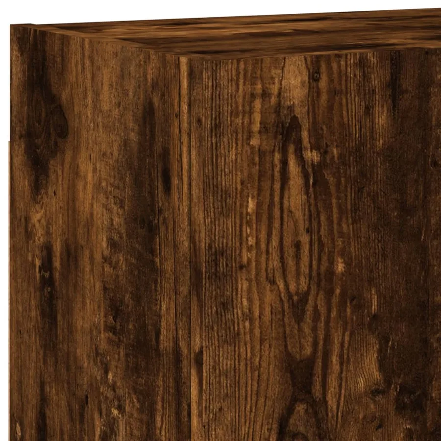 Unités murales TV 4 pcs chêne fumé bois d'ingénierie - 11