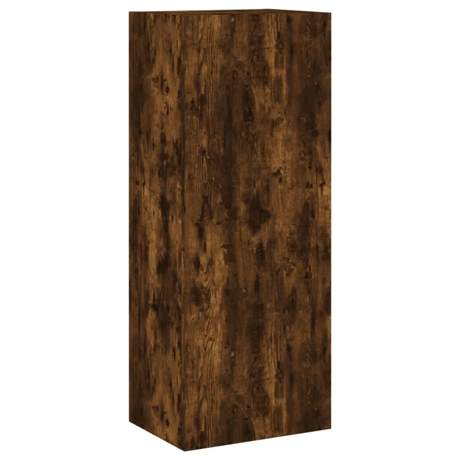 Unités murales TV 4 pcs chêne fumé bois d'ingénierie - 8