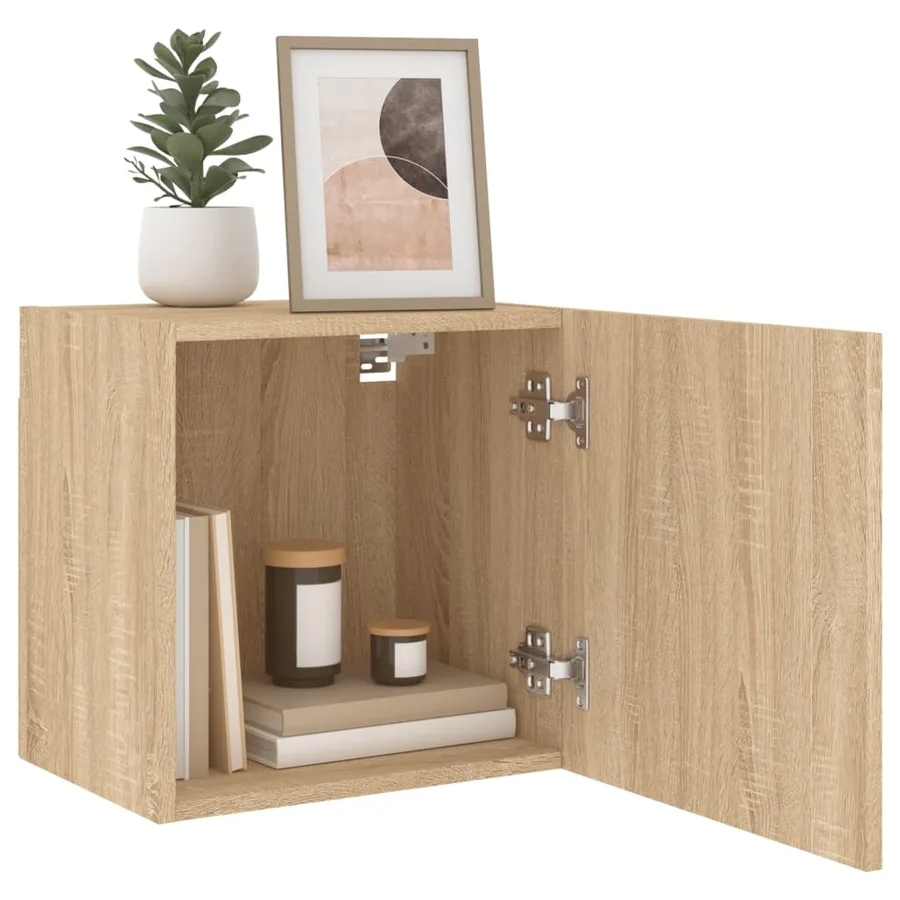 Meuble TV mural chêne sonoma 40,5x30x40 cm bois d'ingénierie - 5