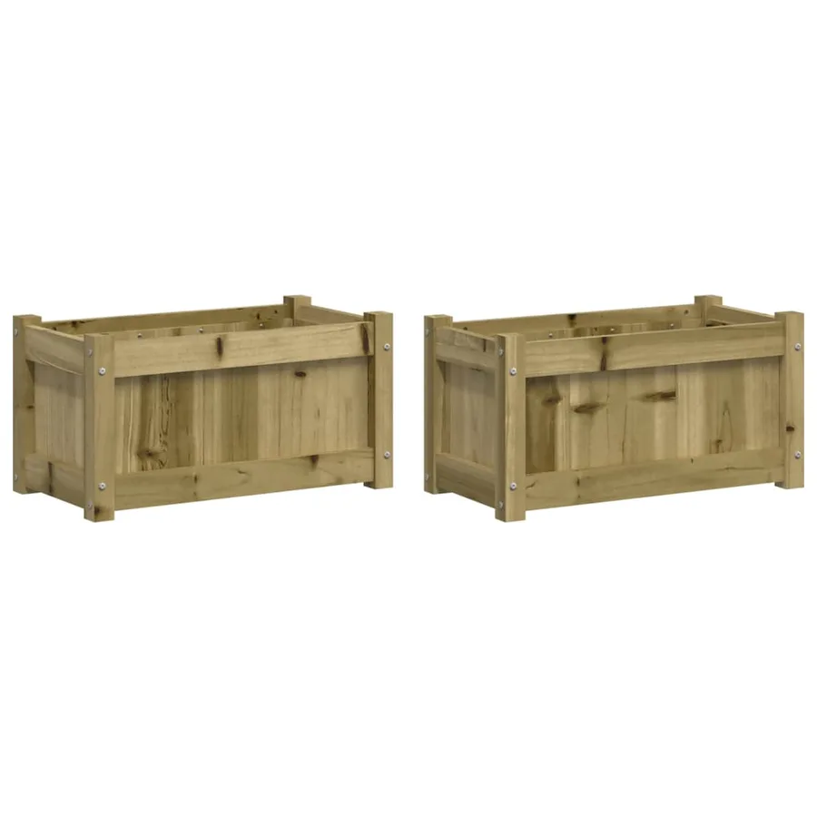 Jardinières 2 pcs bois de pin imprégné - 2