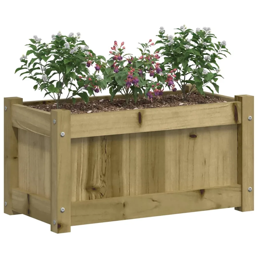 Jardinières 2 pcs bois de pin imprégné - 4