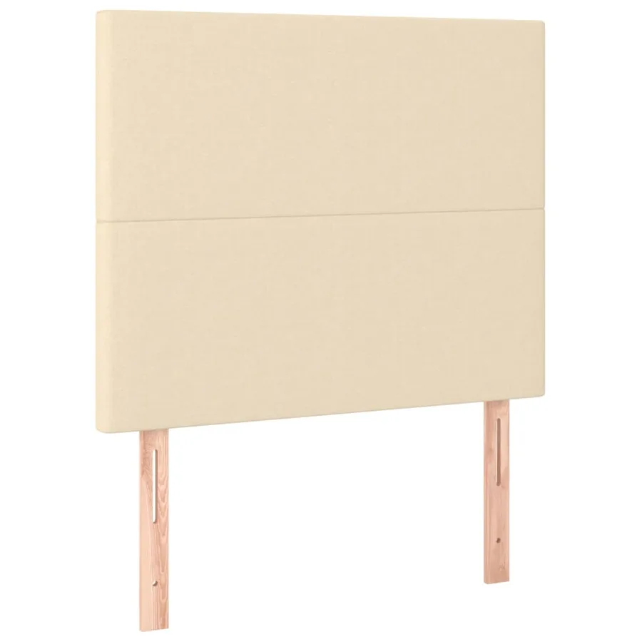 Sommier à lattes de lit avec matelas Crème 80x200 cm Tissu - 6
