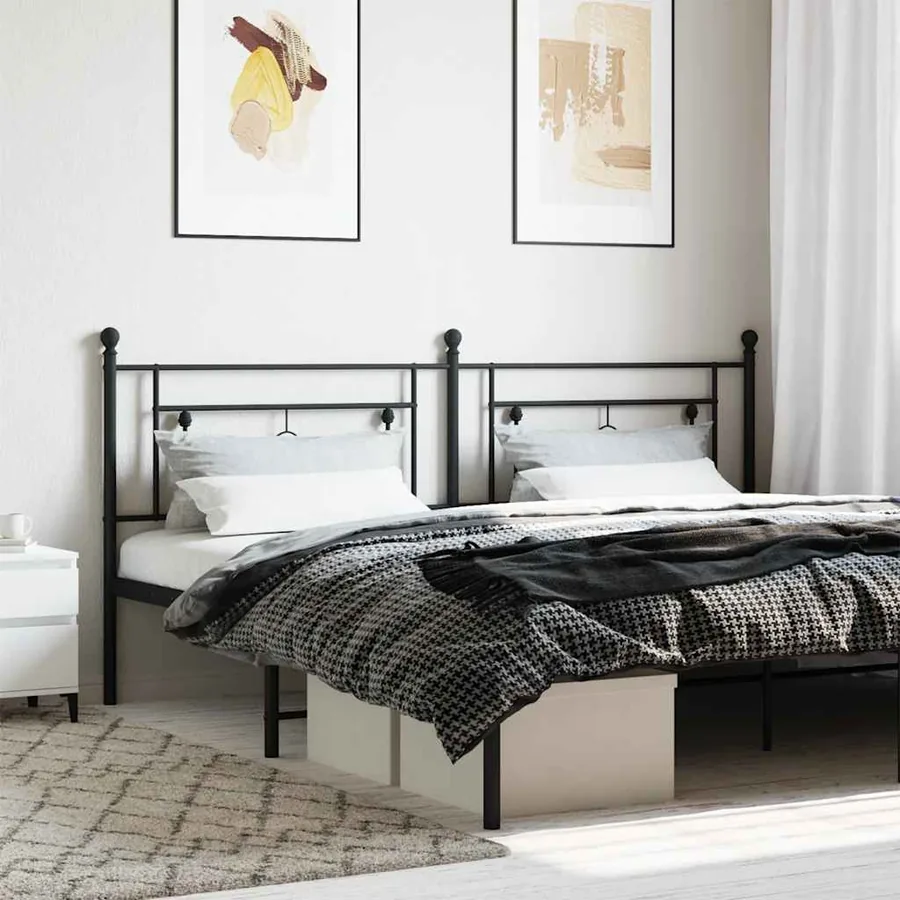 Tête de lit de remplacement métal noir 193 cm