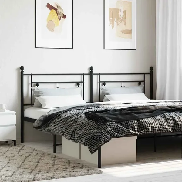 Tête de lit de remplacement métal noir 193 cm