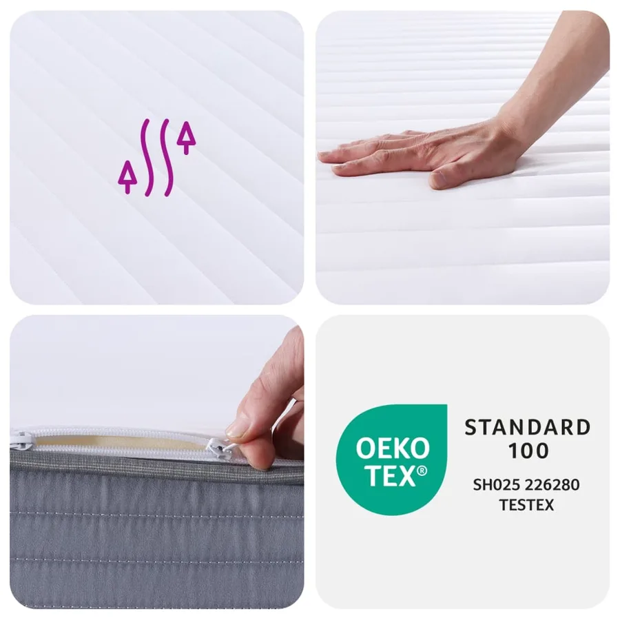 Matelas en mousse moyennement doux 70x200 cm - 8