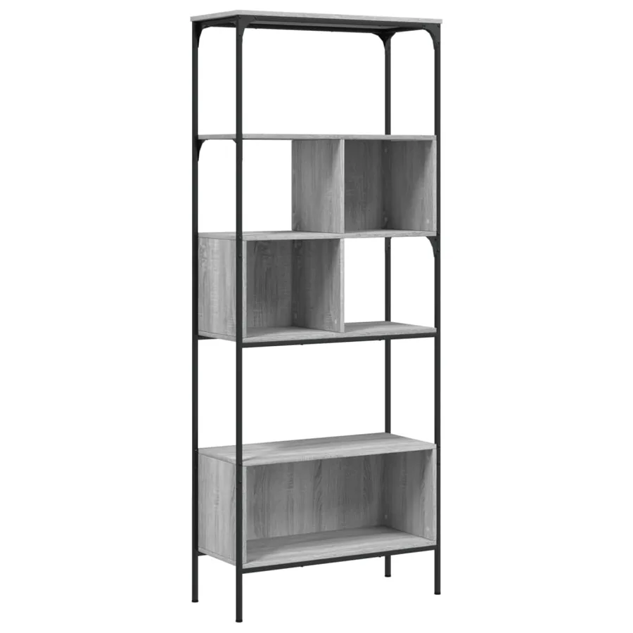 Bibliothèque 5 niveaux sonoma gris 76x33x188,5 cm - 2