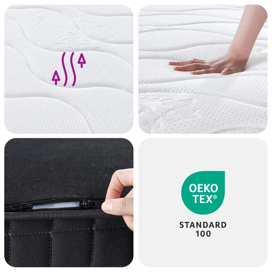 Matelas à ressorts bonnell moyen 90x200 cm - 9