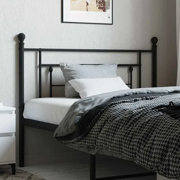 Tête de lit de remplacement métal noir 107 cm