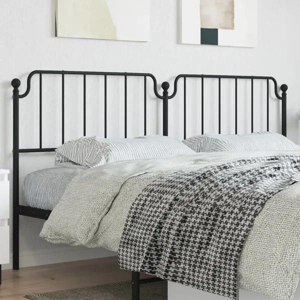 Tête de lit de remplacement métal noir 200 cm