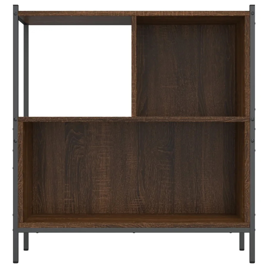Bibliothèque chêne marron 72x28x77,5 cm bois d'ingénierie - 5