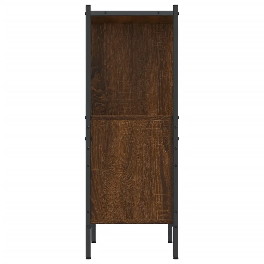 Bibliothèque chêne marron 72x28x77,5 cm bois d'ingénierie - 6