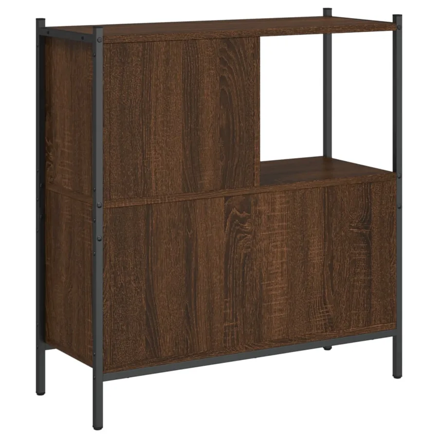 Bibliothèque chêne marron 72x28x77,5 cm bois d'ingénierie - 7