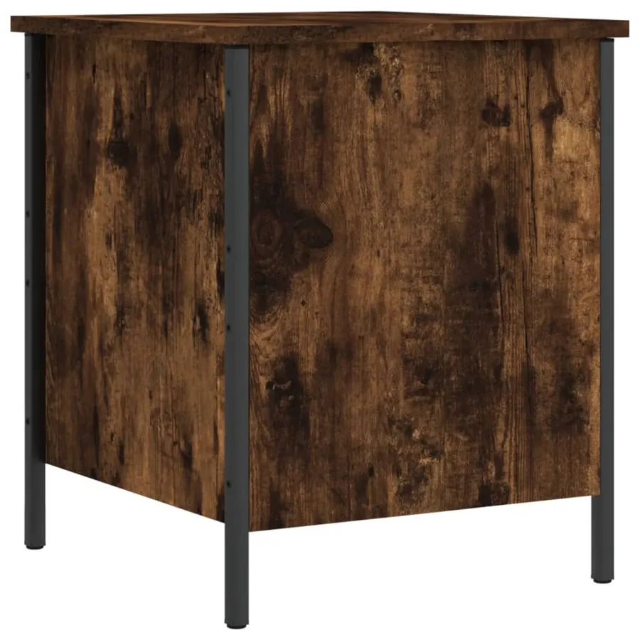 Banc de rangement chêne fumé 40x42,5x50 cm bois d'ingénierie - 2
