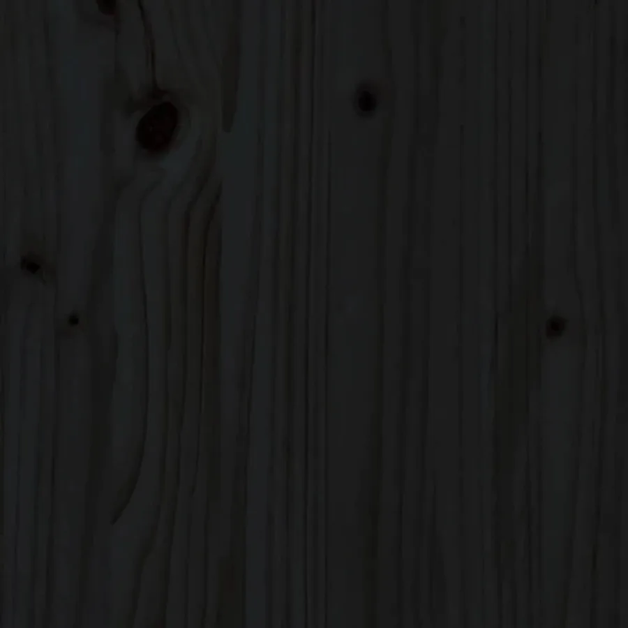 Buffet Noir 100x40x75 cm Bois massif de pin - 8