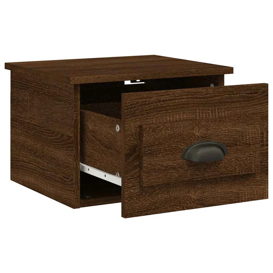 Tables de chevet murales 2 pcs Chêne marron 41,5x36x28 cm - 6