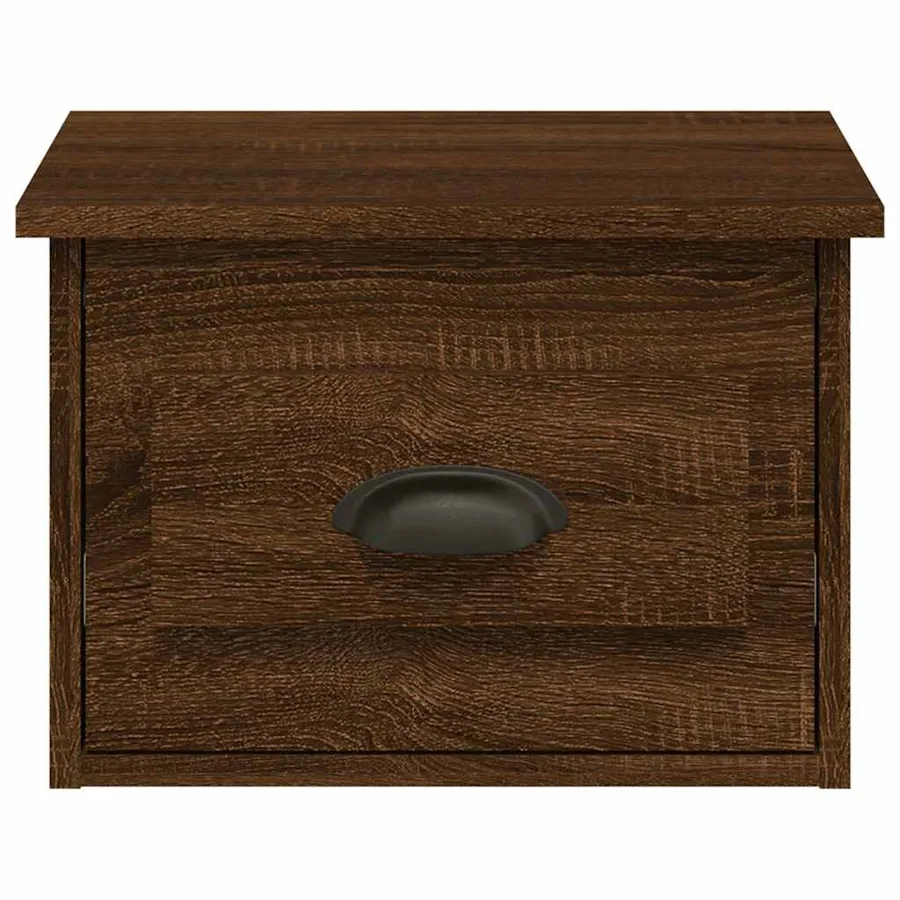 Tables de chevet murales 2 pcs Chêne marron 41,5x36x28 cm - 7